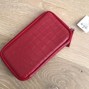 Charlotte Russe vinyl wallet zipper closure